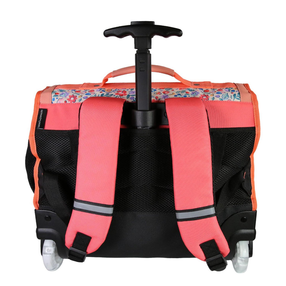 BODYPACK Bodypack - Cartable à Roulettes Bloom 41cm - Fille - Recyclé - 2 Compartiments - Roues Lumineuses - Polyester - Cartable Scolaire Primaire