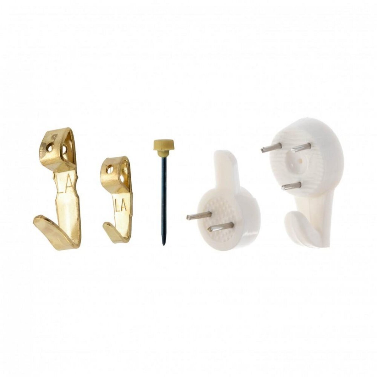 CENTRALE BRICO Lot de 22 crochets assortis acier et béton pour tableaux et cadres LE CROCHET FR