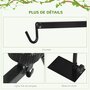 Voir la diapositive 6 : PAWHUT Support de lampe chauffante pour reptile - hauteur largeur réglables - acier noir