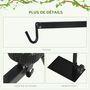 Voir la diapositive 6 : PAWHUT Support de lampe chauffante pour reptile - hauteur largeur réglables - acier noir