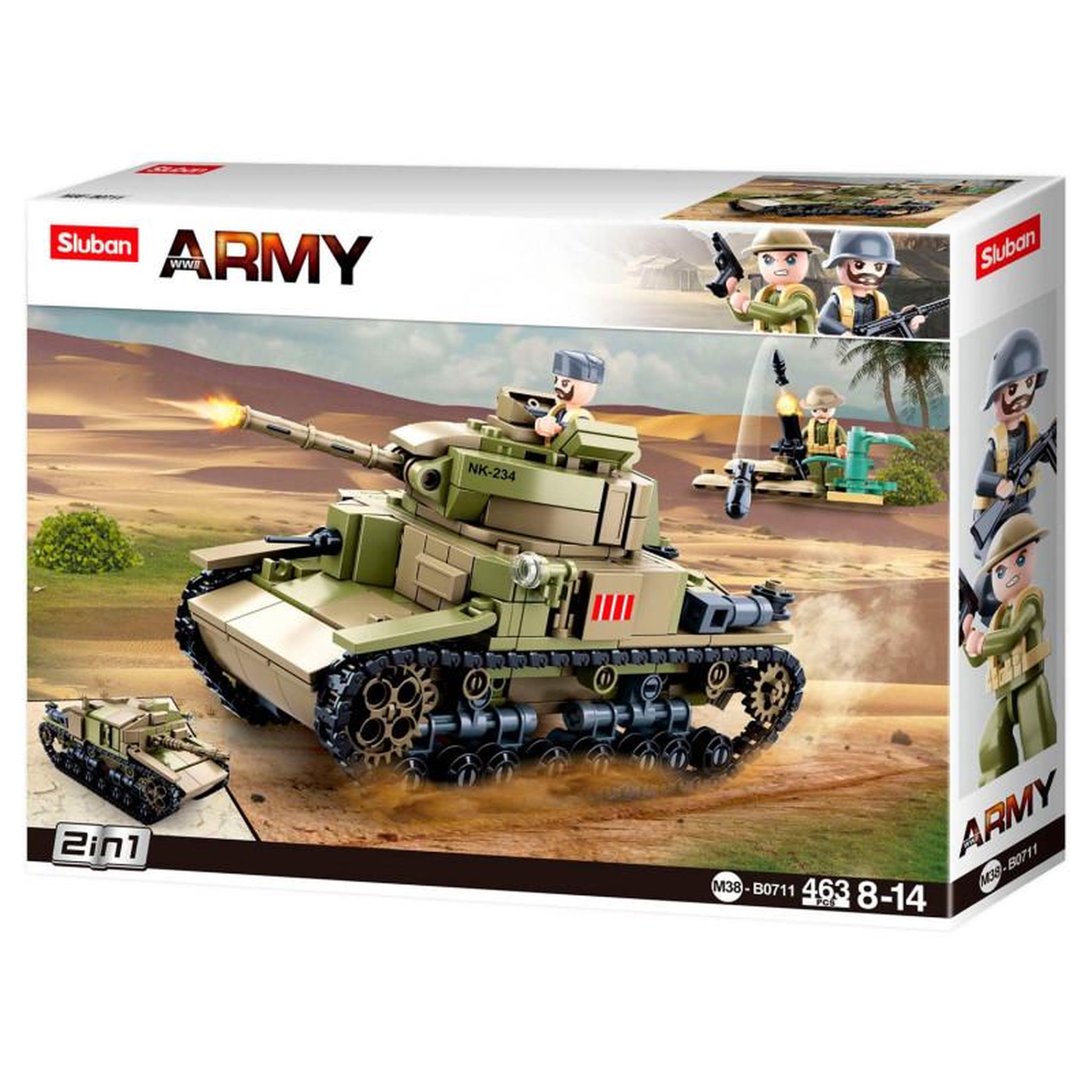 Sluban Sluban WWII - Italian Tank 2in1