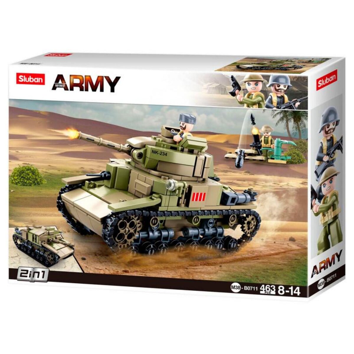 Sluban Sluban WWII - Italian Tank 2in1