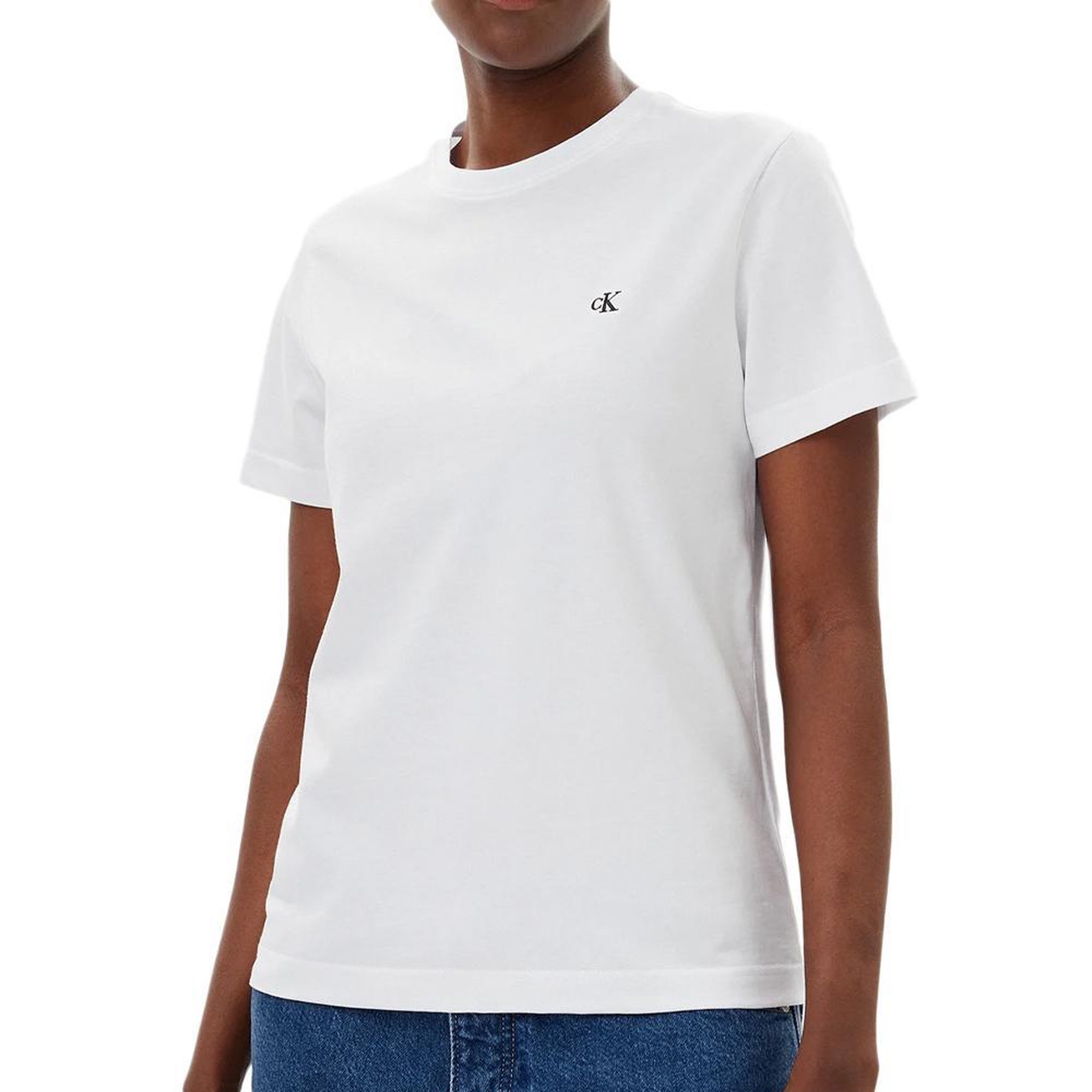 CALVIN KLEIN JEANS T-Shirt Blanc Femme Calvin Klein Jeans Archive. Coloris disponibles : Blanc