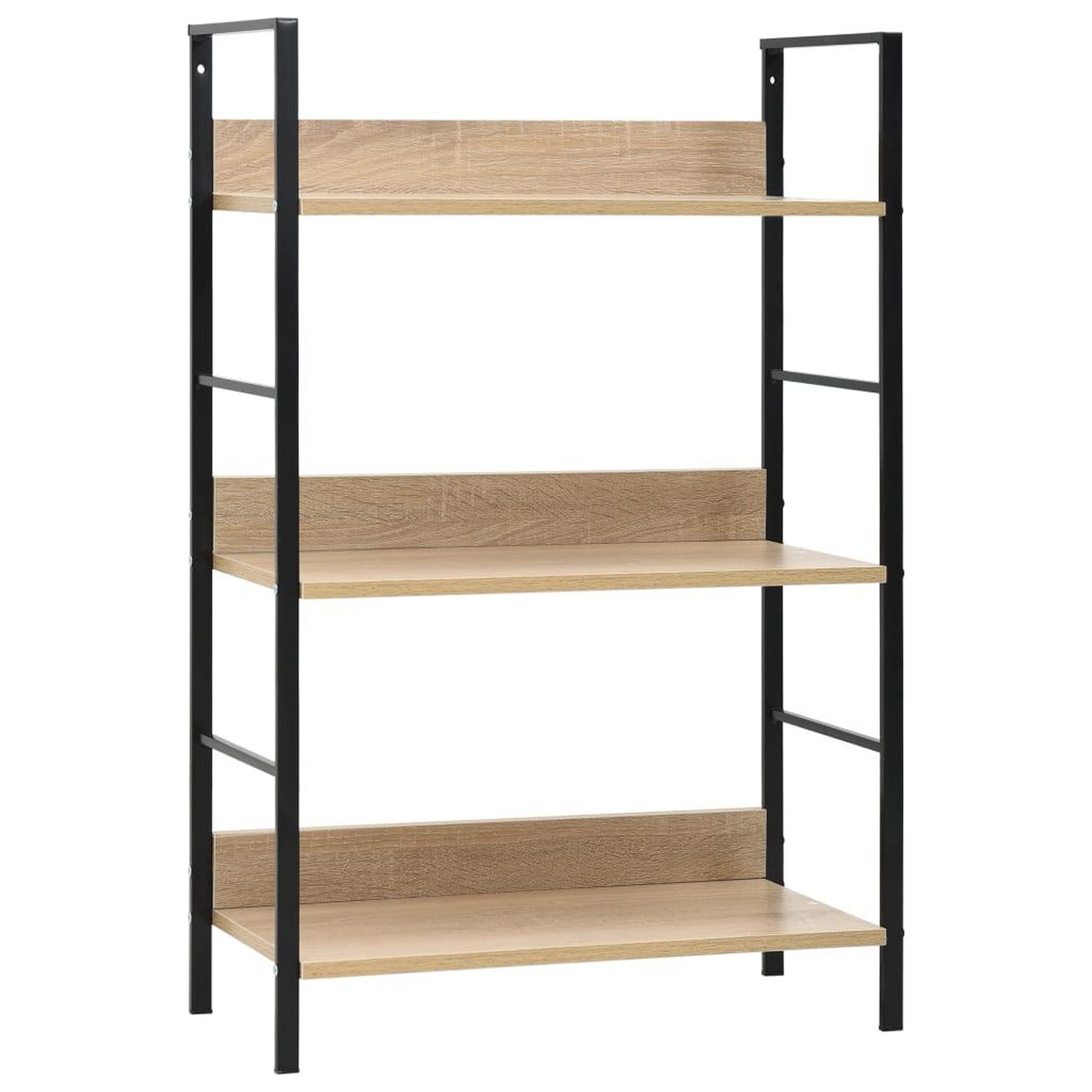 Voir la diapositive 1 : VIDAXL Bibliotheque a 3 niveaux chene 60x27,6x90,5cm bois d'ingenierie