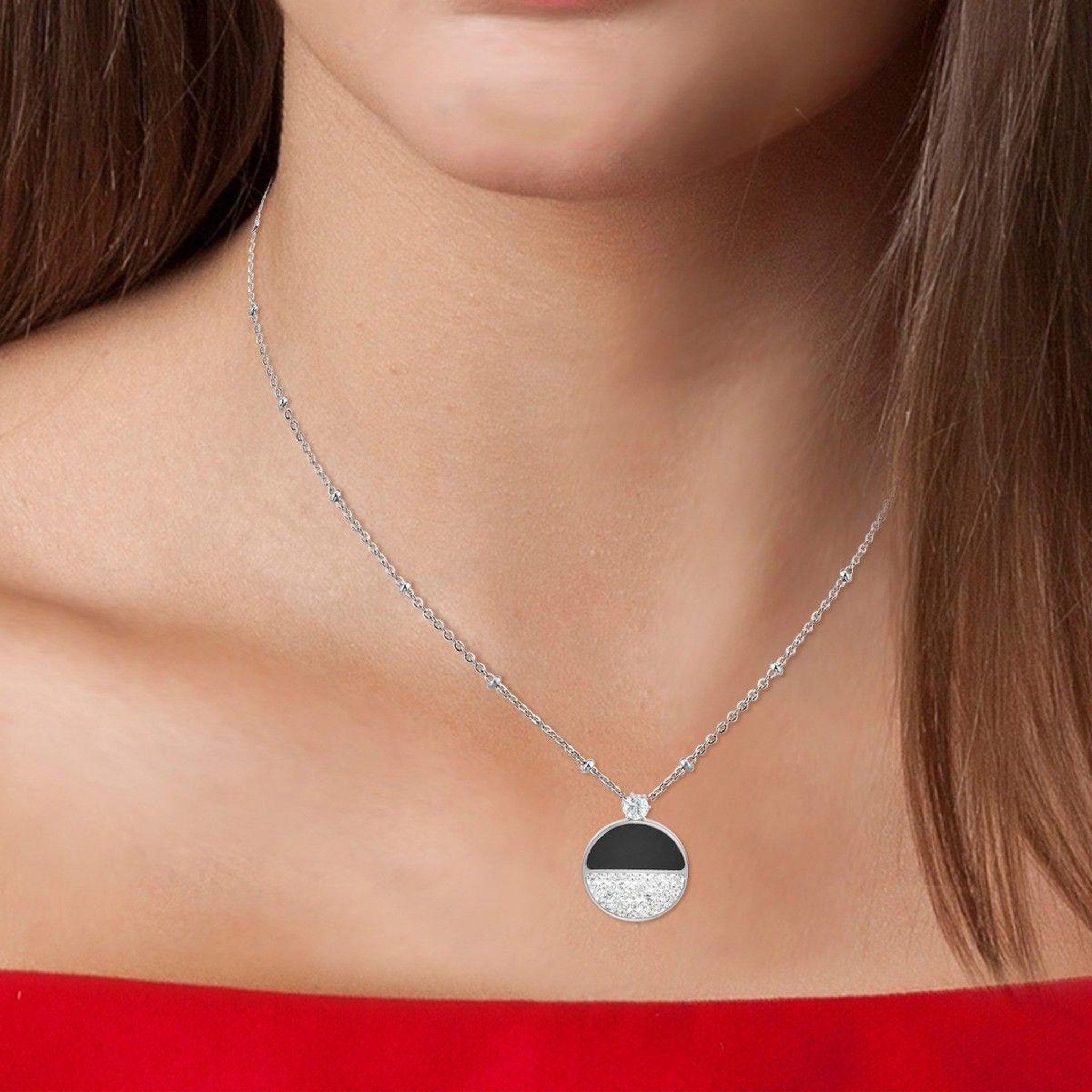 Voir la diapositive 2 : SC CRYSTAL Collier SC Crystal orné de Cristaux scintillants