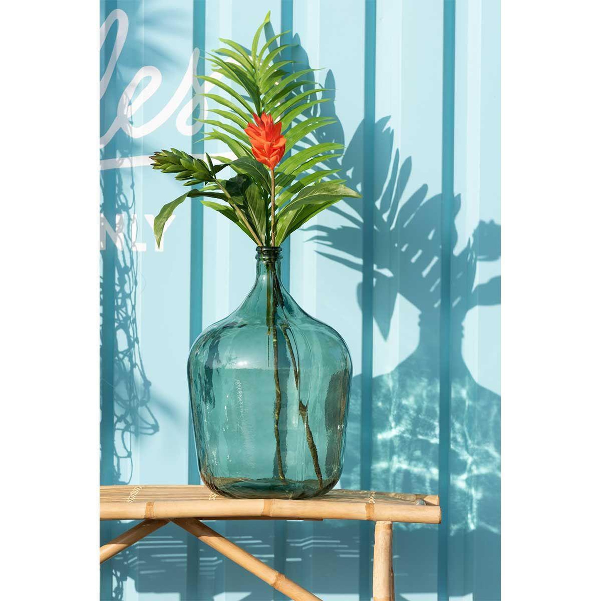 Voir la diapositive 5 : J-LINE Vase design en verre  carafe  56cm vert
