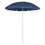 VIDAXL Parasol de jardin avec mat en acier bleu 180 cm