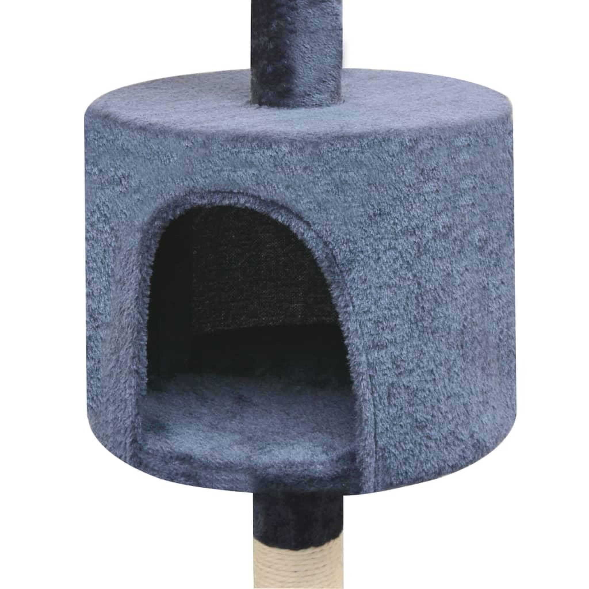 Voir la diapositive 3 : VIDAXL Arbre a chat avec griffoirs en sisal 125 cm Bleu fonce