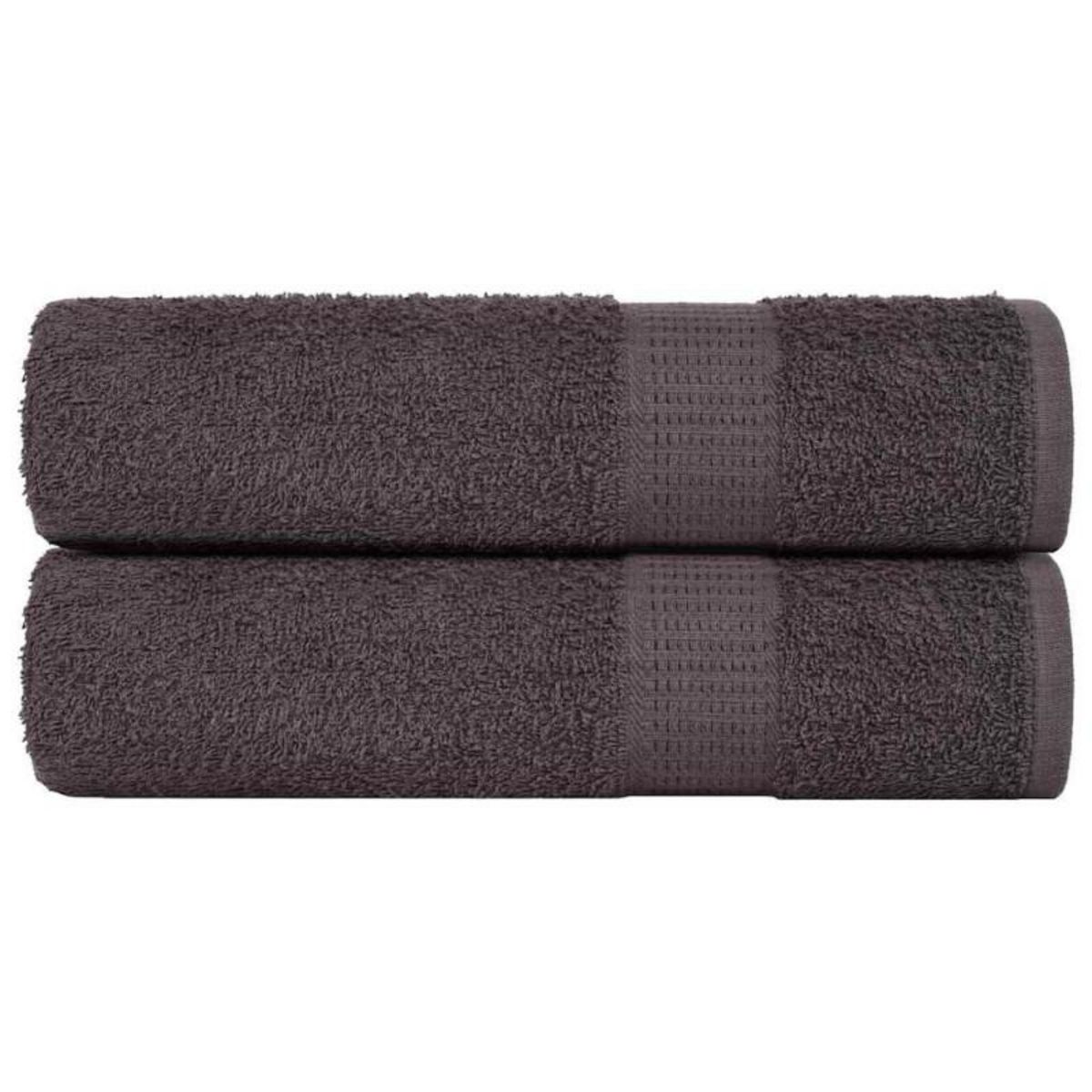 VIDAXL Essuie mains 2 pcs anthracite 50x100 cm 360 g m² 100% coton