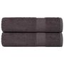 Voir la diapositive 1 : VIDAXL Essuie mains 2 pcs anthracite 50x100 cm 360 g m² 100% coton
