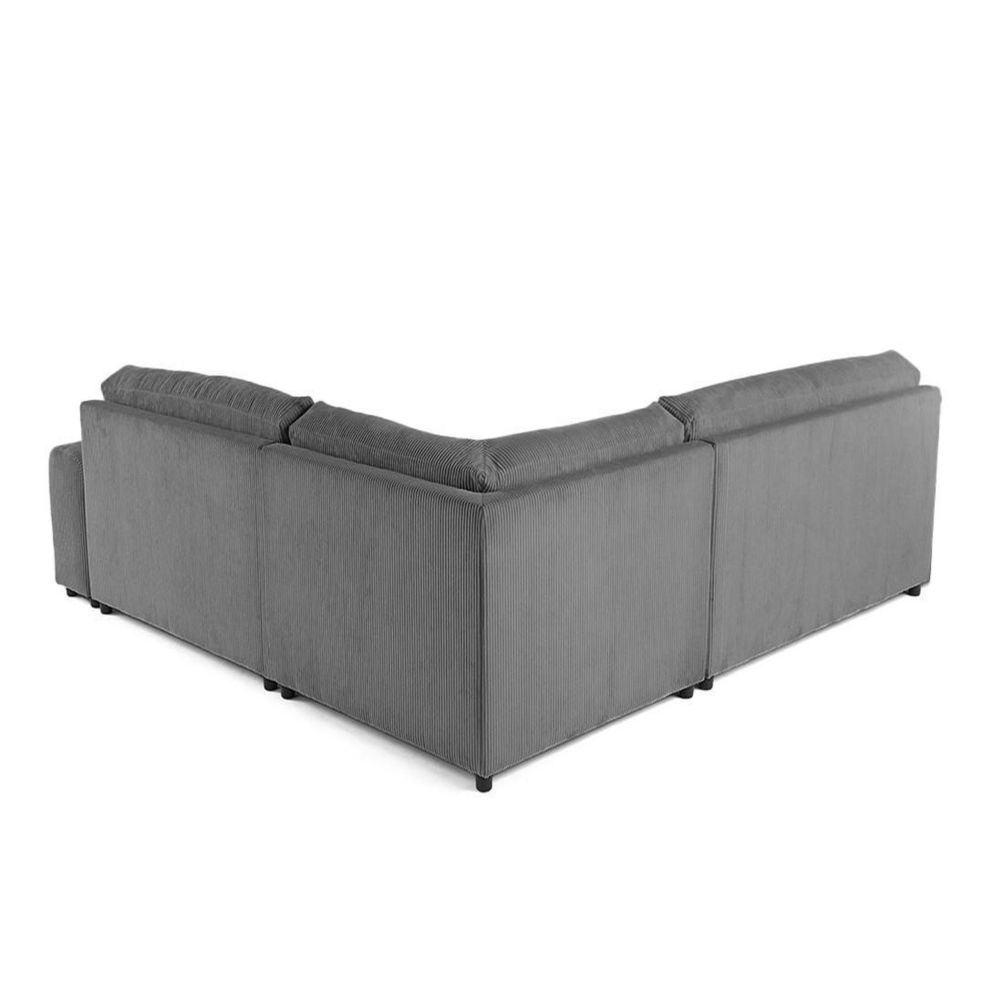 Voir la diapositive 5 : BEST MOBILIER Garance - canapé modulable d'angle gauche - 6 places - en velours côtelé
