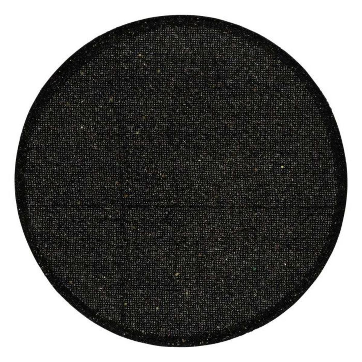 ATMOSPHERA Set de Table Effet Jute  Pailleté  38cm Noir