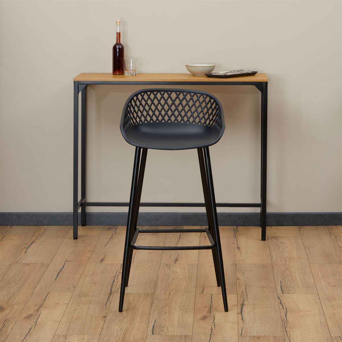 IDIMEX Lot de 2 tabourets de bar IREK, en plastique