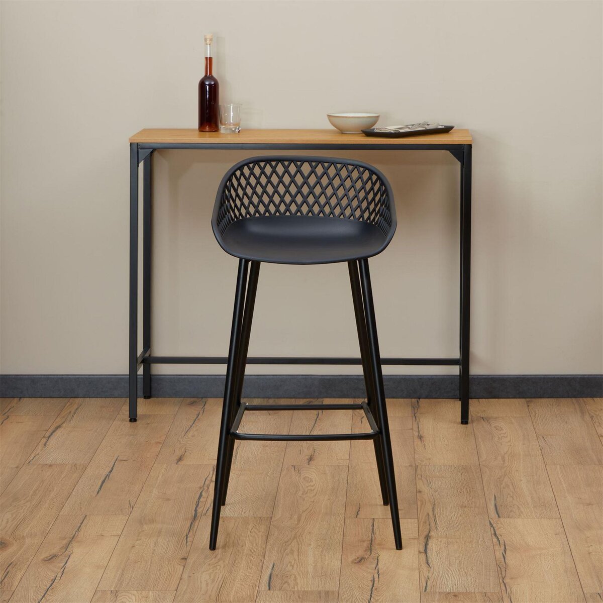 IDIMEX Lot de 2 tabourets de bar IREK, en plastique