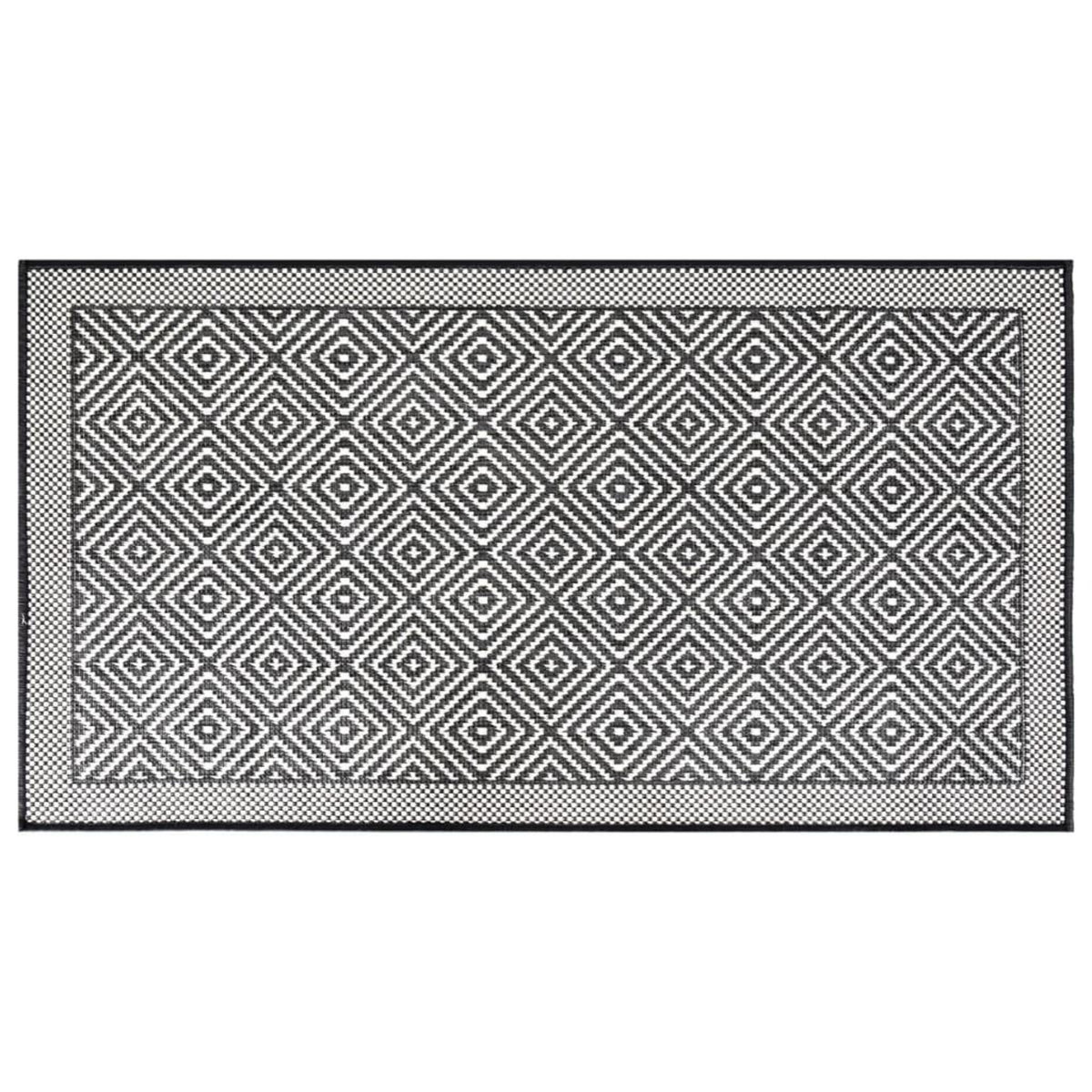 VIDAXL Tapis d'exterieur gris et blanc 80x150 cm design reversible