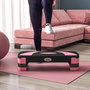 Voir la diapositive 4 : HOMCOM Stepper Fitness Aerobic hauteur reglable surface antiderapante 80 x 31 x 20 cm noir rose