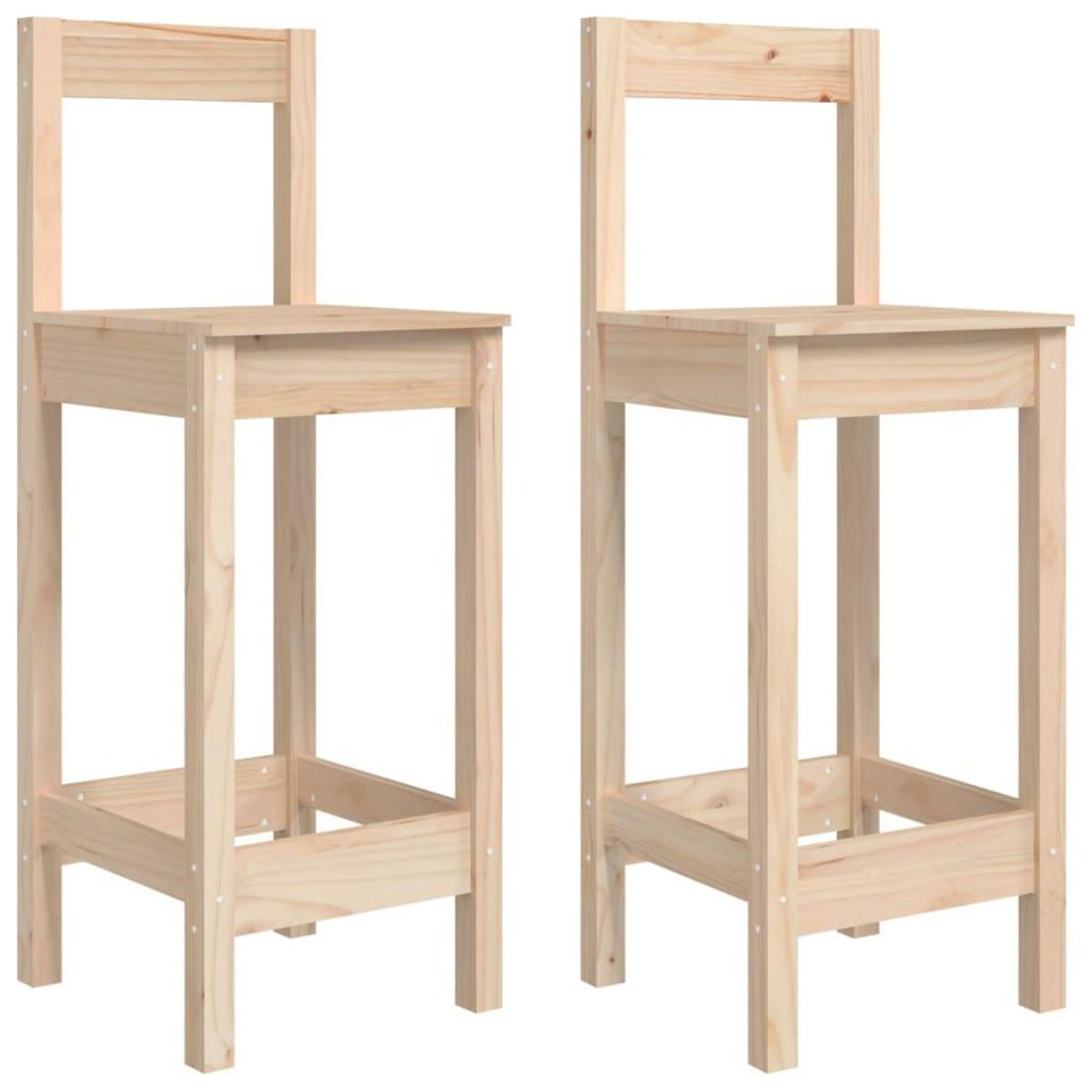 VIDAXL Chaises de bar lot de 2 40x41,5x112 cm bois de pin solide