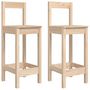 Voir la diapositive 2 : VIDAXL Chaises de bar lot de 2 40x41,5x112 cm bois de pin solide