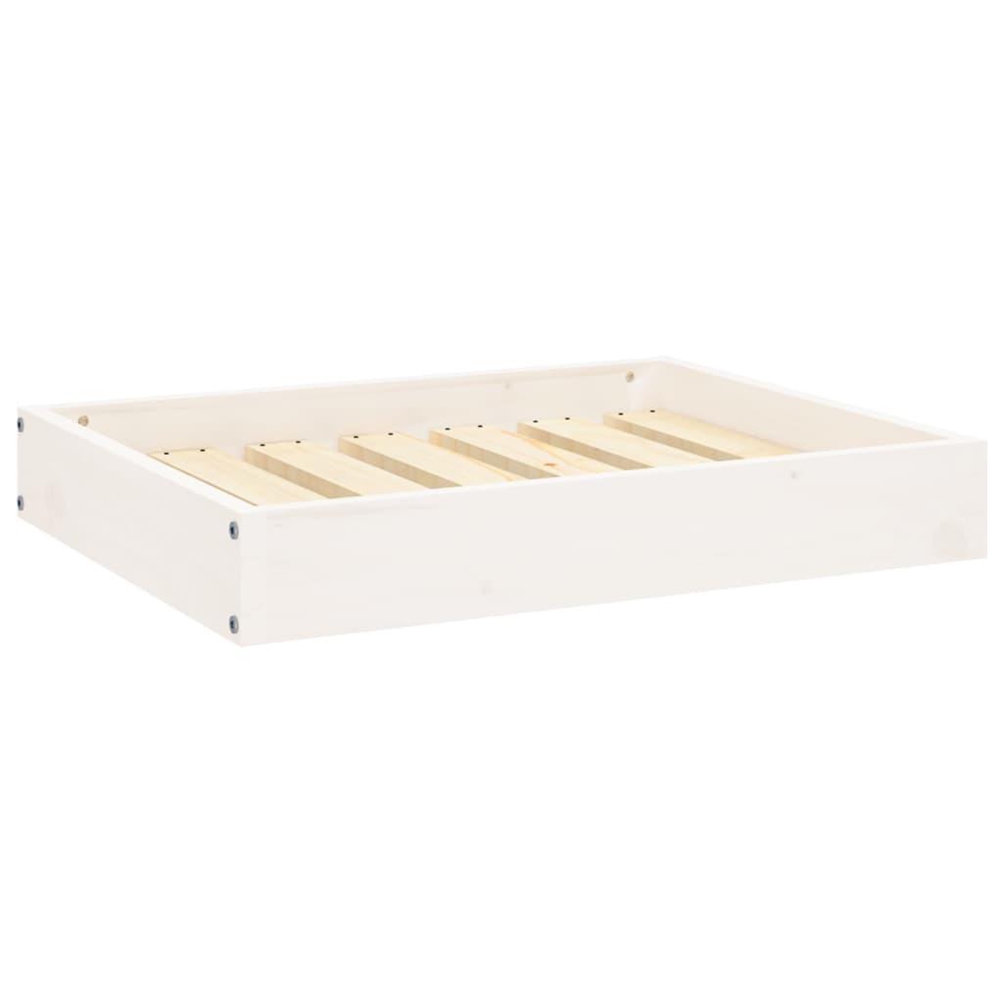 Voir la diapositive 2 : VIDAXL Lit pour chien Blanc 61,5x49x9 cm Bois de pin solide