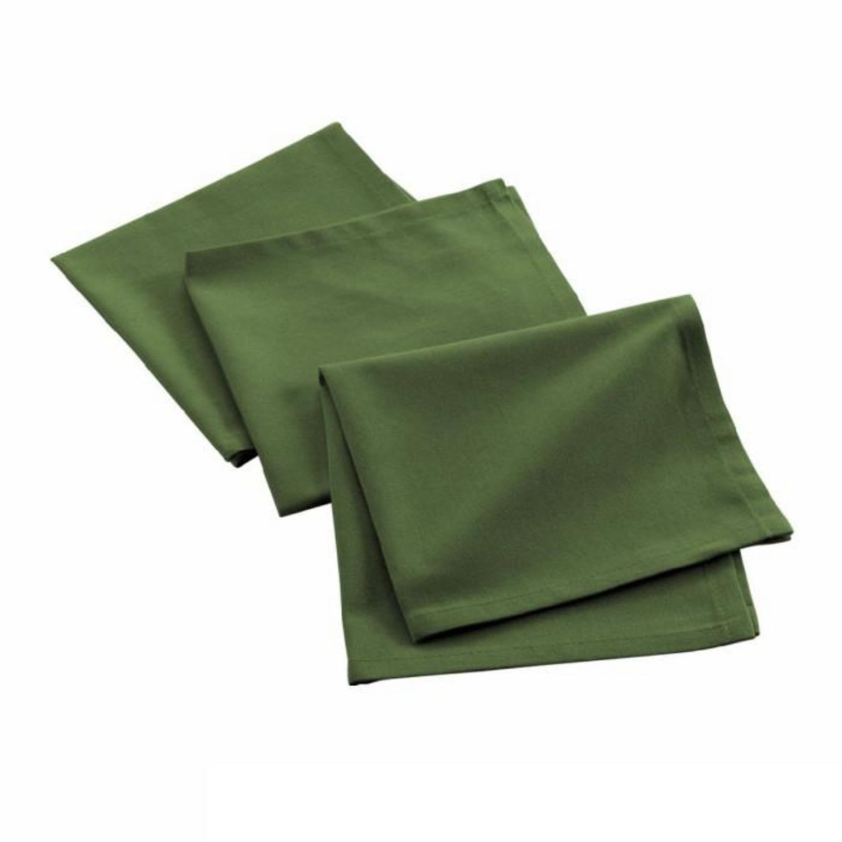 Paris Prix Lot de 3 Serviettes de Table  Mistral  40x40cm Vert