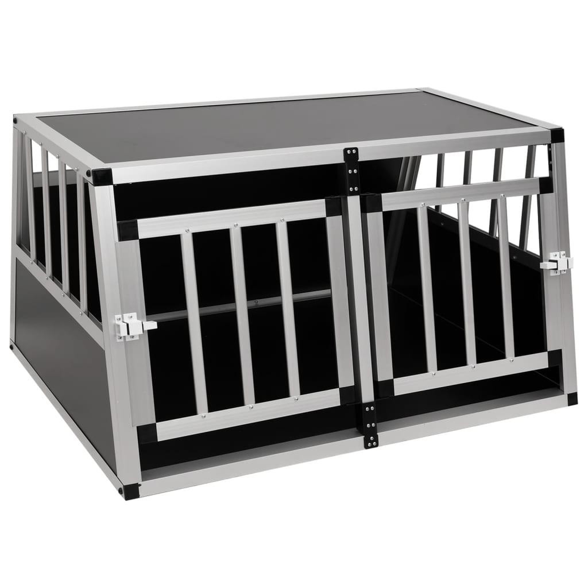 Voir la diapositive 2 : VIDAXL Cage pour chien a double porte 89 x 69 x 50 cm