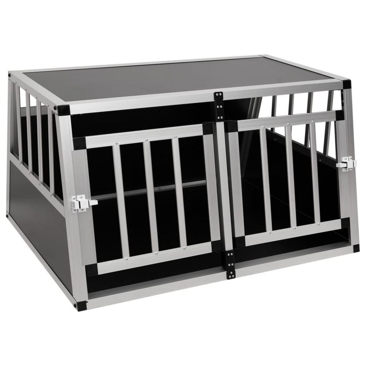 VIDAXL Cage pour chien a double porte 89 x 69 x 50 cm