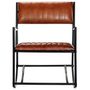 Voir la diapositive 3 : VIDAXL Chaise a bascule Marron Cuir veritable