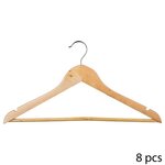 ATMOSPHERA Cintres galbés en bois naturel X8