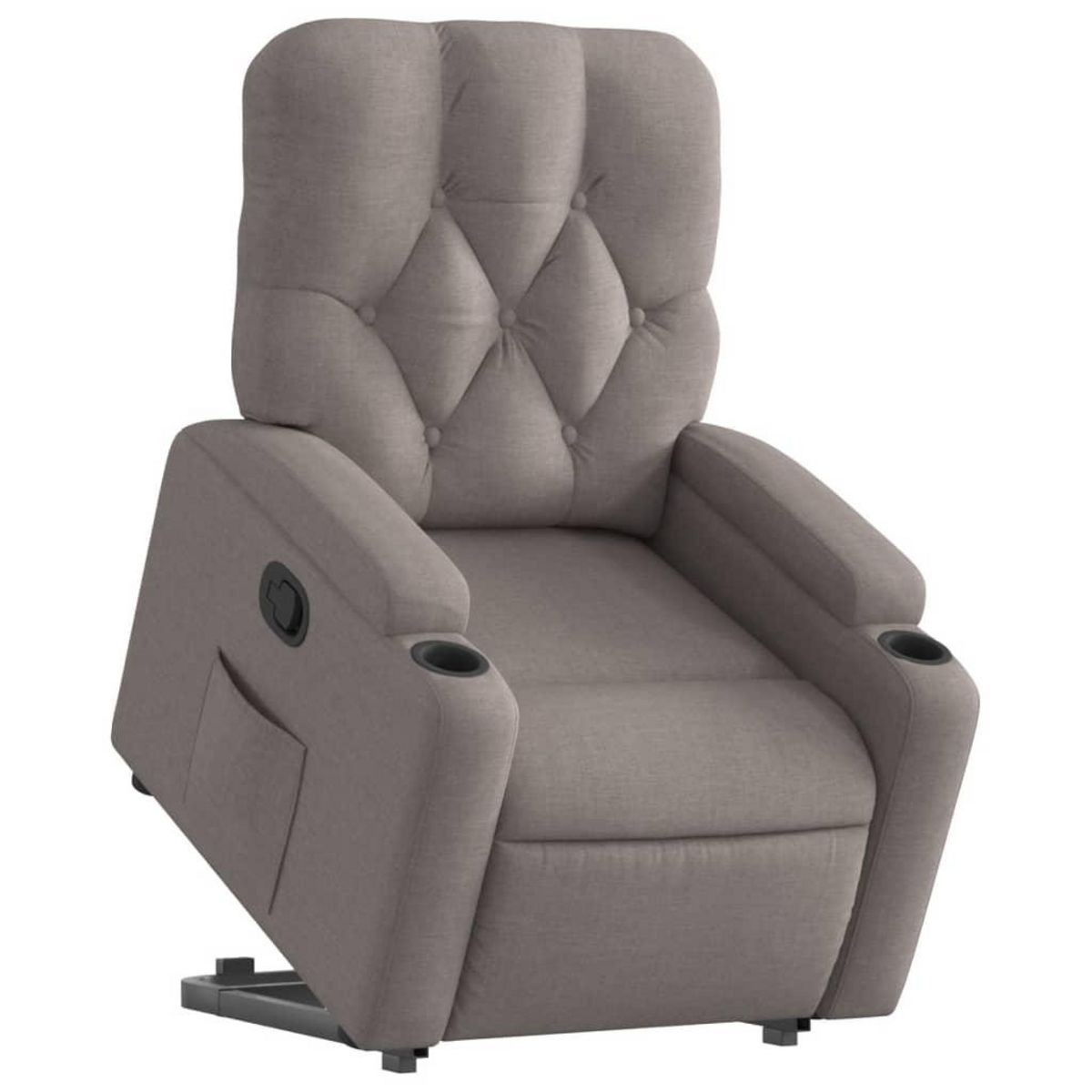 VIDAXL Fauteuil inclinable taupe tissu