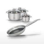 ELO Lot Poêle 28 cm et 3 Faitouts 14/20/24 cm Elo Relief Solution