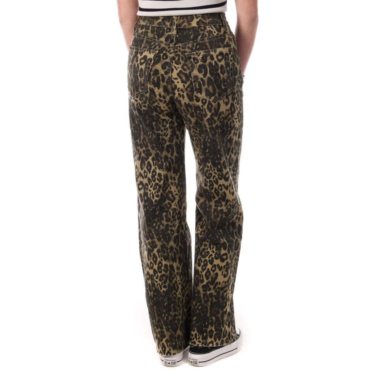 MONDAY PREMIUM Jean Femme Léopard  Droit Monday Premium