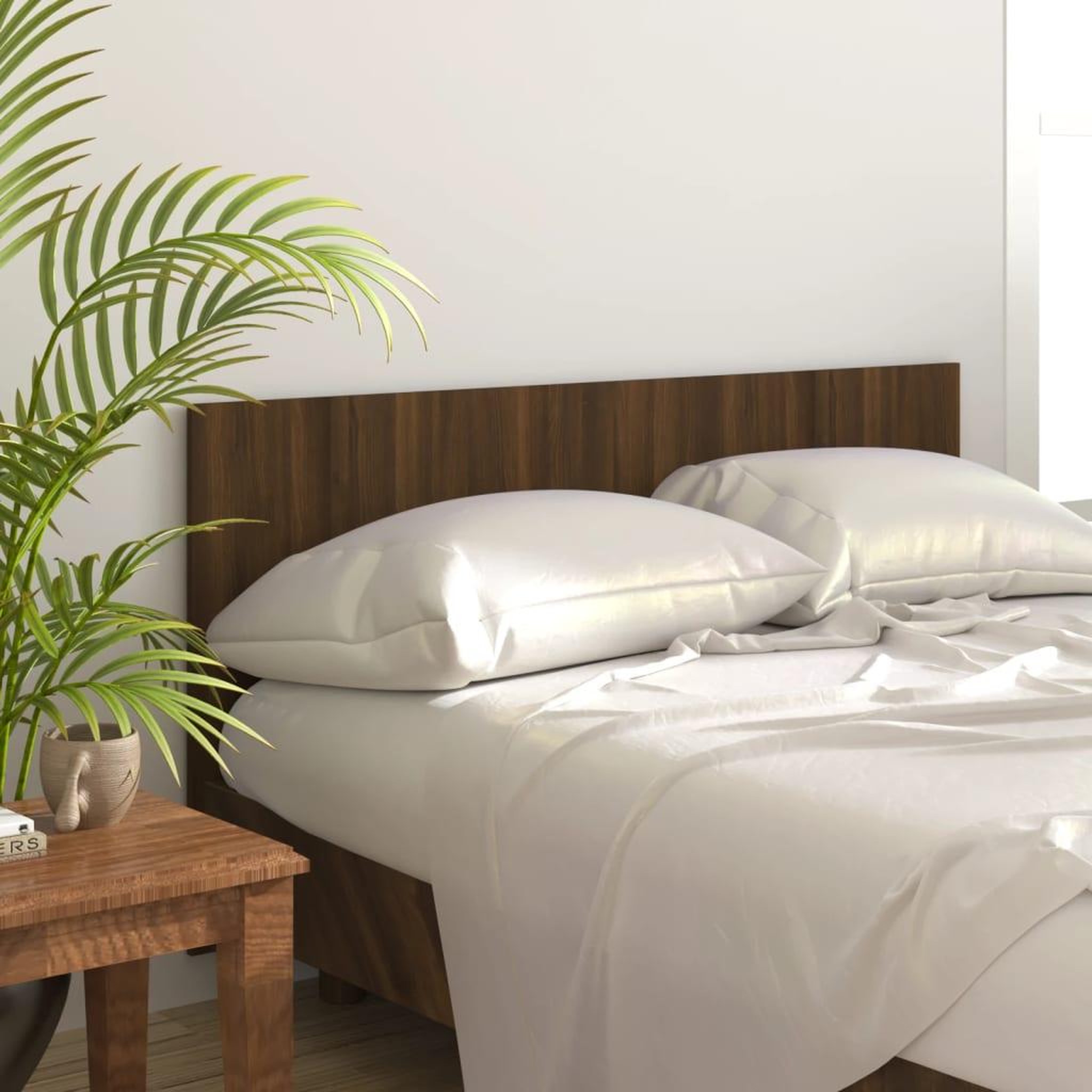 Voir la diapositive 1 : VIDAXL Tete de lit Chene marron 160x1,5x80 cm Bois d'ingenierie