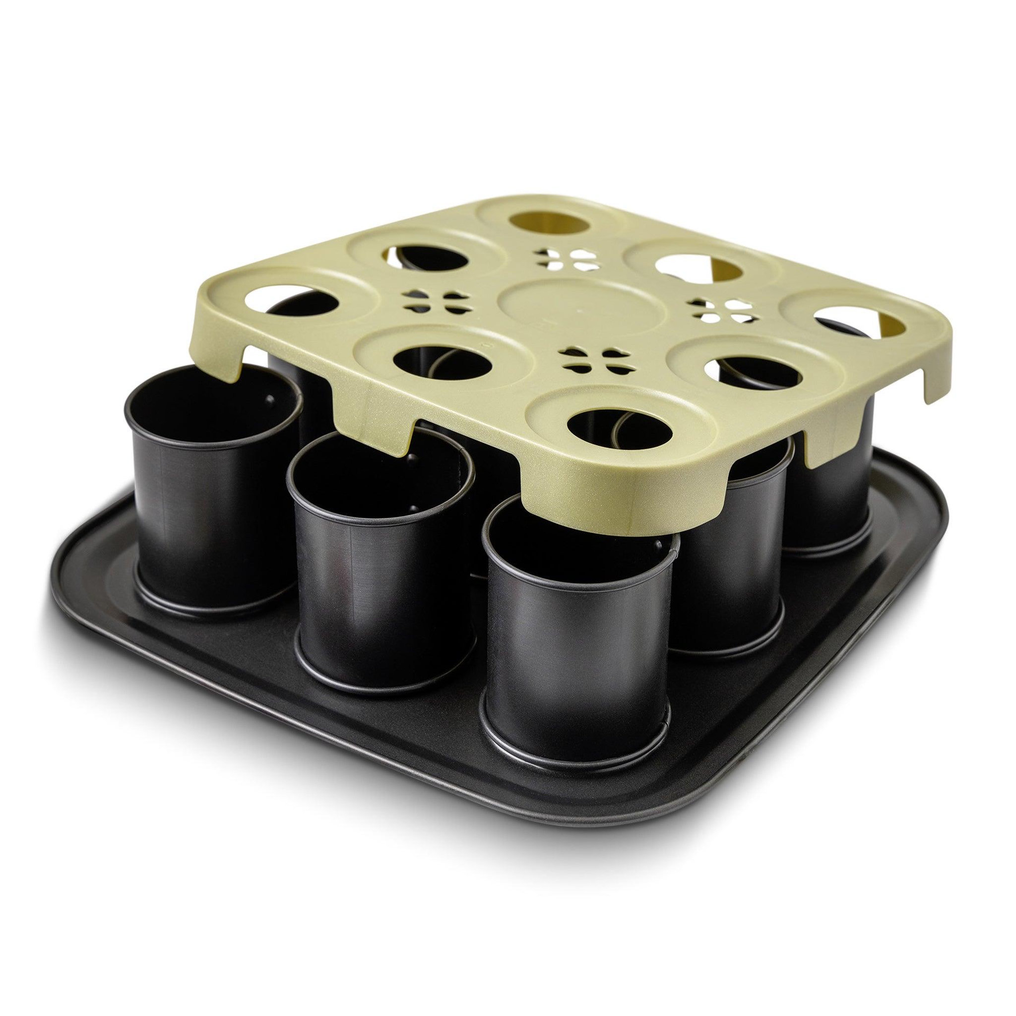 ZENKER Moule à gâteaux individuels 9 empreintes avec couvercle 29 x 29 cm zenker bake click and go