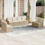 Voir la diapositive 1 : VIDAXL Salon de jardin avec coussins 8 pcs beige resine tressee