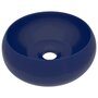 Voir la diapositive 2 : VIDAXL Lavabo rond de luxe Bleu fonce mat 40x15 cm Ceramique