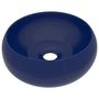 Voir la diapositive 2 : VIDAXL Lavabo rond de luxe Bleu fonce mat 40x15 cm Ceramique