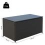 Voir la diapositive 3 : OUTSUNNY Coffre malle de rangement 118L x 54l x 59H cm résine tressée imitation rotin café foncé