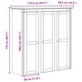 Voir la diapositive 6 : VIDAXL Armoire avec portes vitrees BODO blanc bois de pin massif