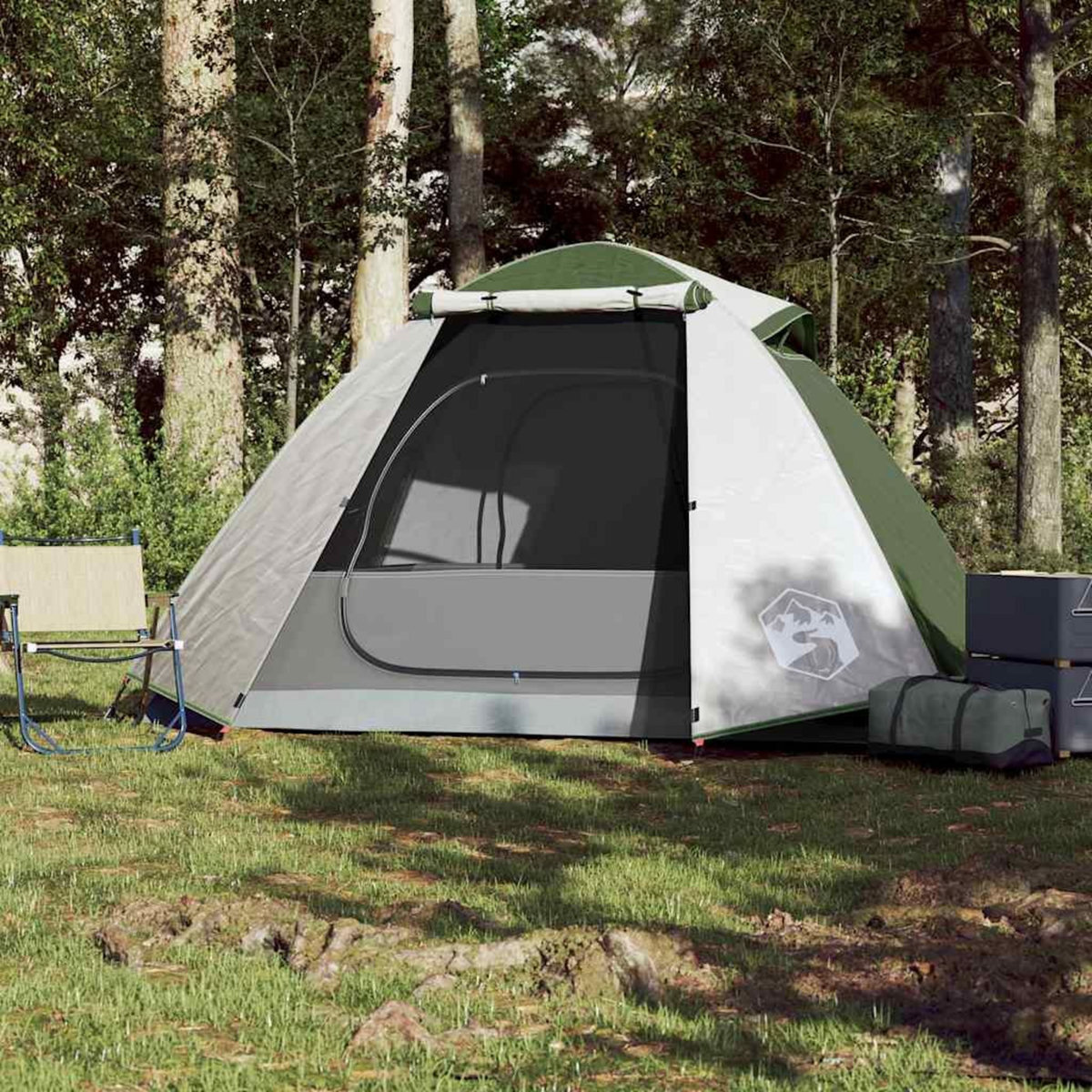 VIDAXL Tente de camping a dome 2 personne vert impermeable