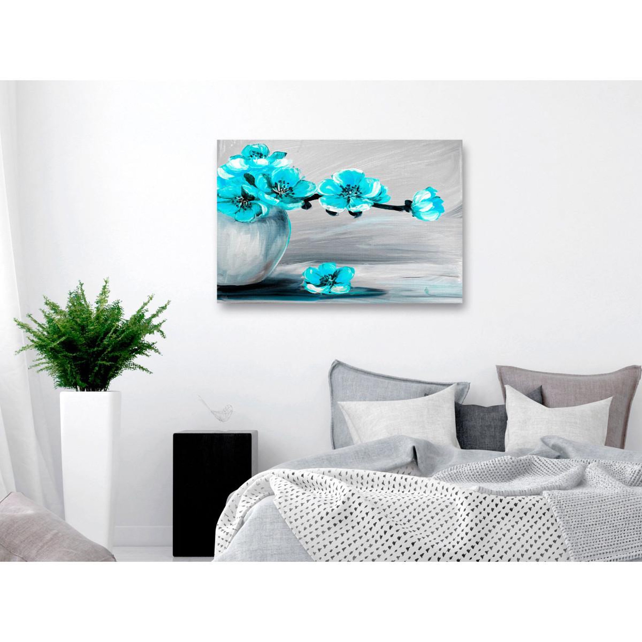 Voir la diapositive 2 : Paris Prix Tableau Imprimé  Lightness of Light Wide Blue
