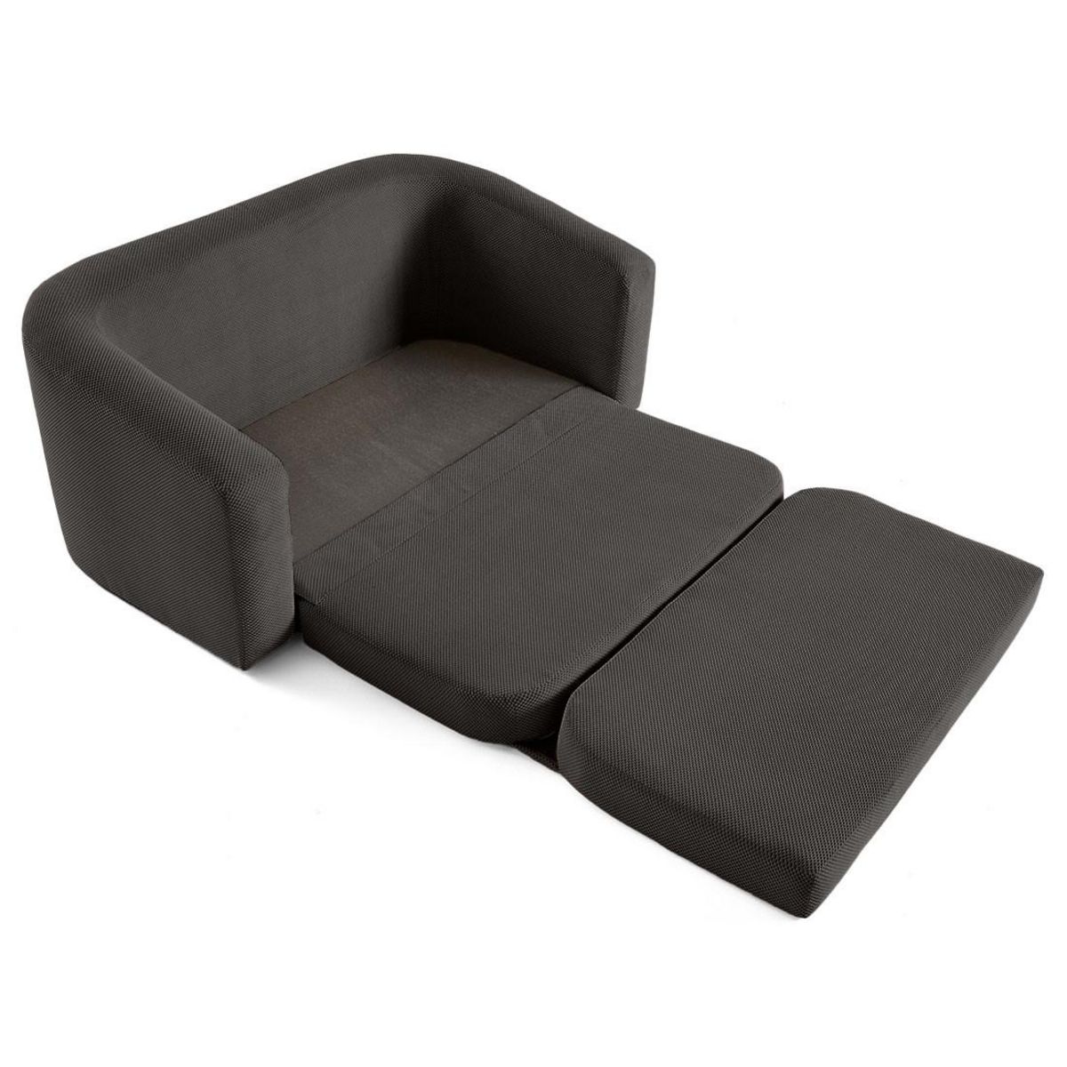 BEST MOBILIER Nuvia - canapé convertible déplimousse 2 places en velours texturé