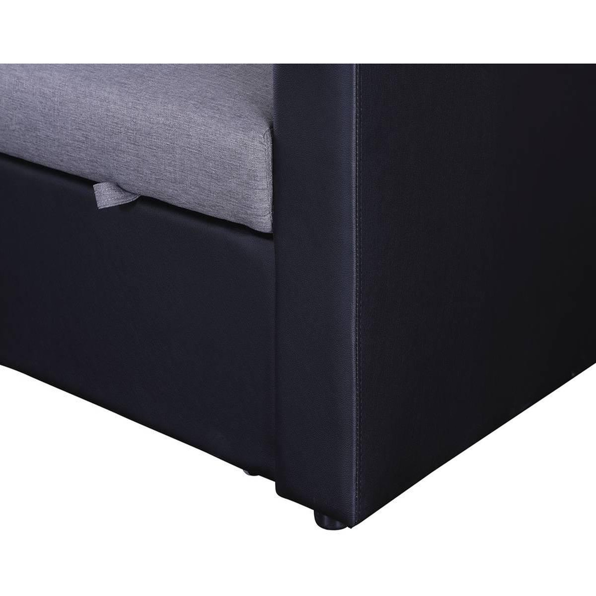 Voir la diapositive 4 : Habitat et Jardin Canapé d'angle convertible/ réversible avec coffre  alain  - 3 places - gris / noir