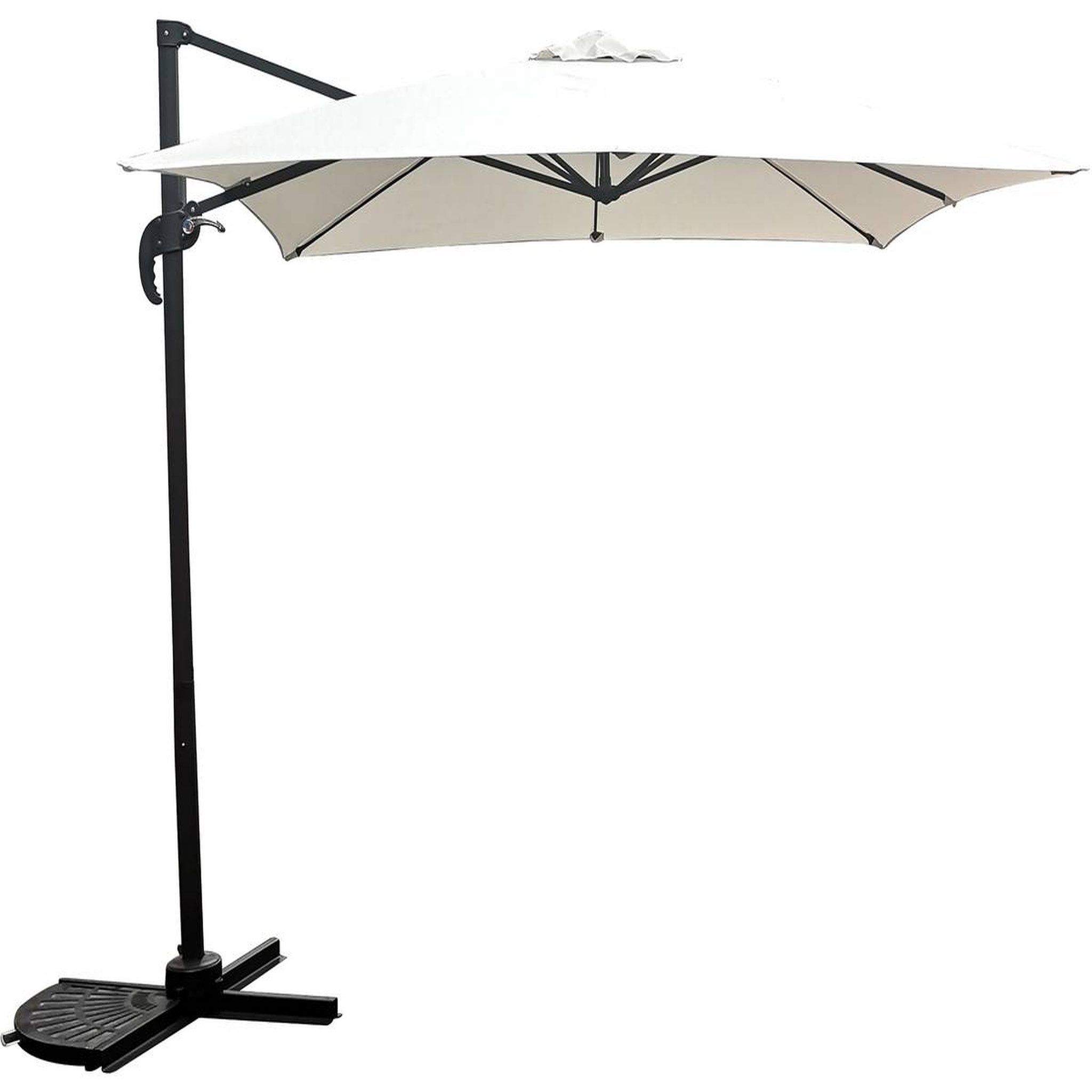 Voir la diapositive 1 : Habitat et Jardin Parasol jardin déporté  Soleil  - Carré - 2.5 x 2.5 m - Ecru