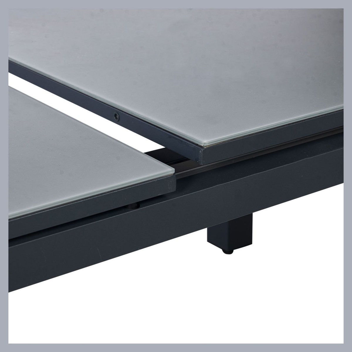 GARDENSTAR Table de jardin rectangulaire extensible - 6/8 plcaes - Aluminium - Bleu