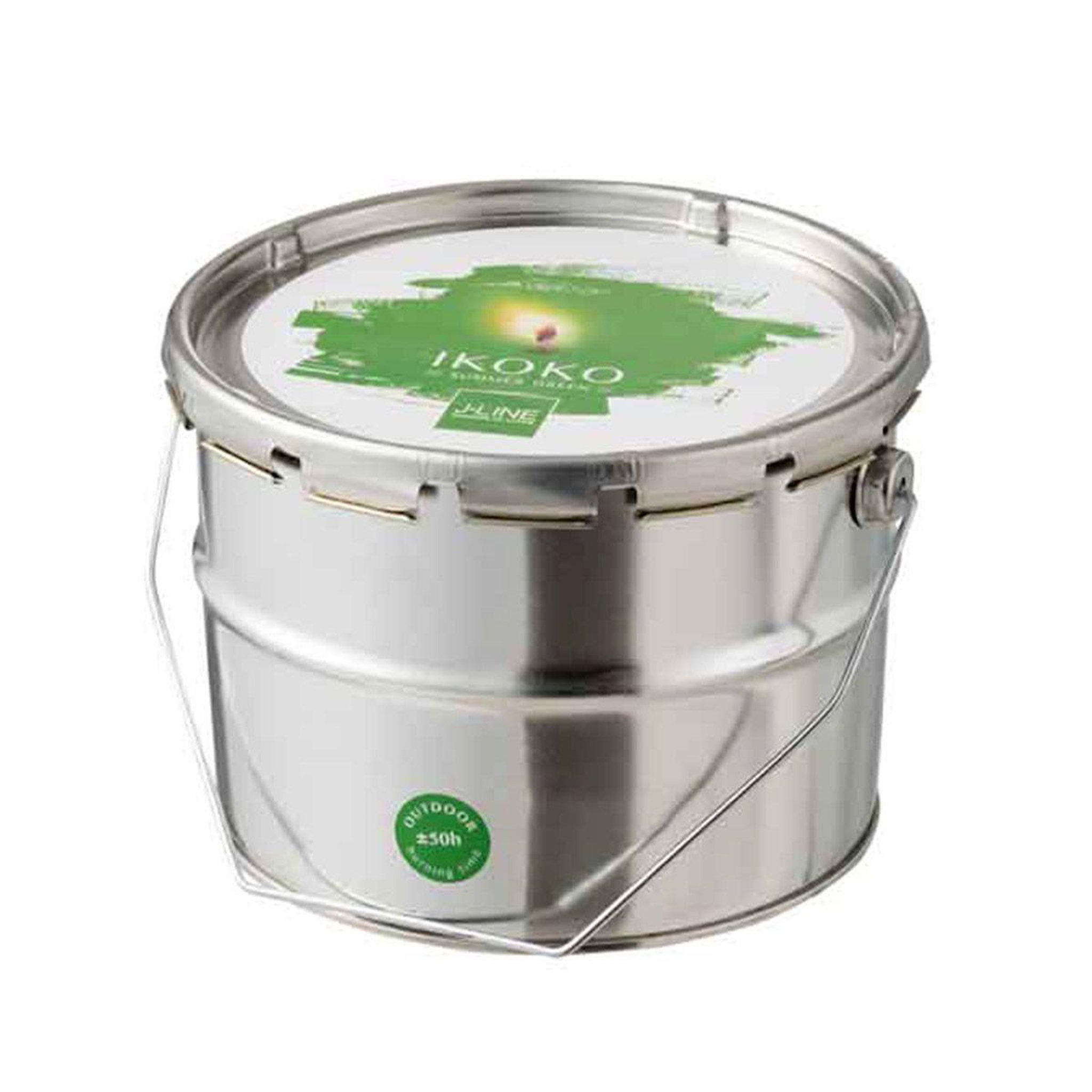Voir la diapositive 2 : J-LINE Bougie parfumée  ikoko citronnelle  18cm vert