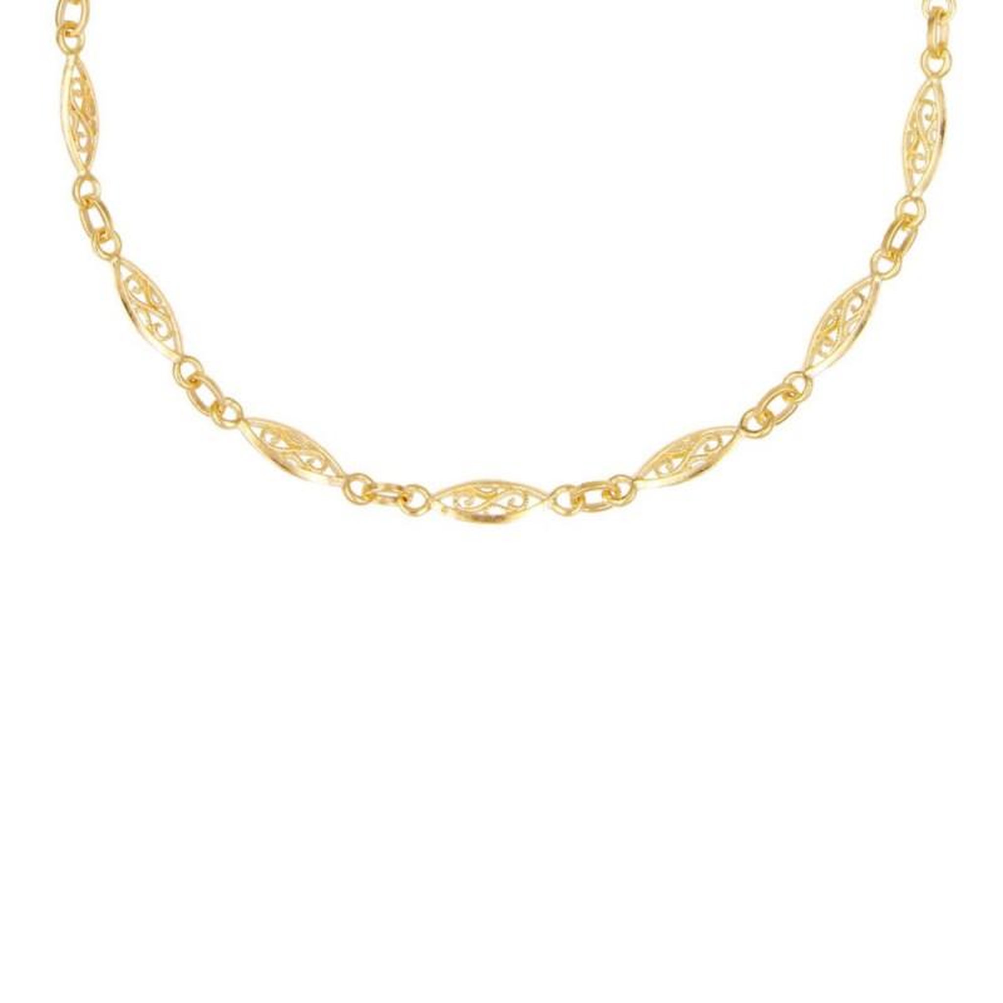 Voir la diapositive 1 : L'ATELIER D'AZUR Collier Or Jaune Maille Filigrane - Femme