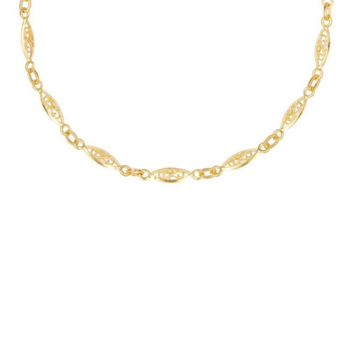 L'ATELIER D'AZUR Collier Or Jaune Maille Filigrane - Femme