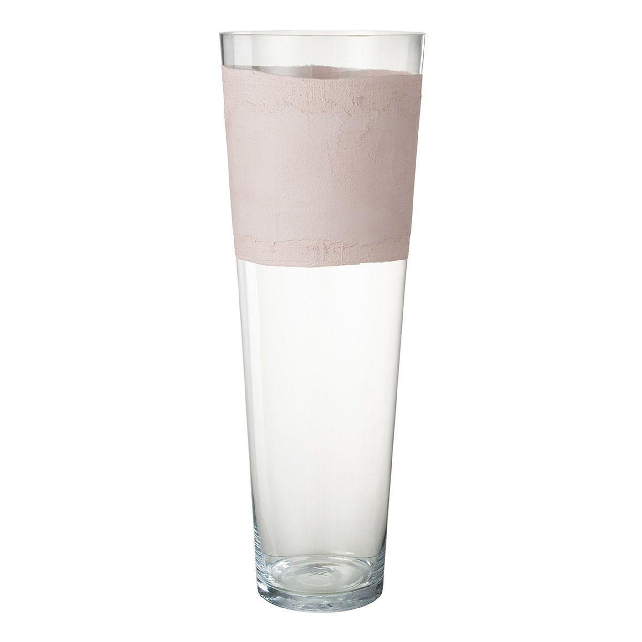 Voir la diapositive 1 : J-LINE Vase Déco en Verre  Delph  70cm Transparent & Rose