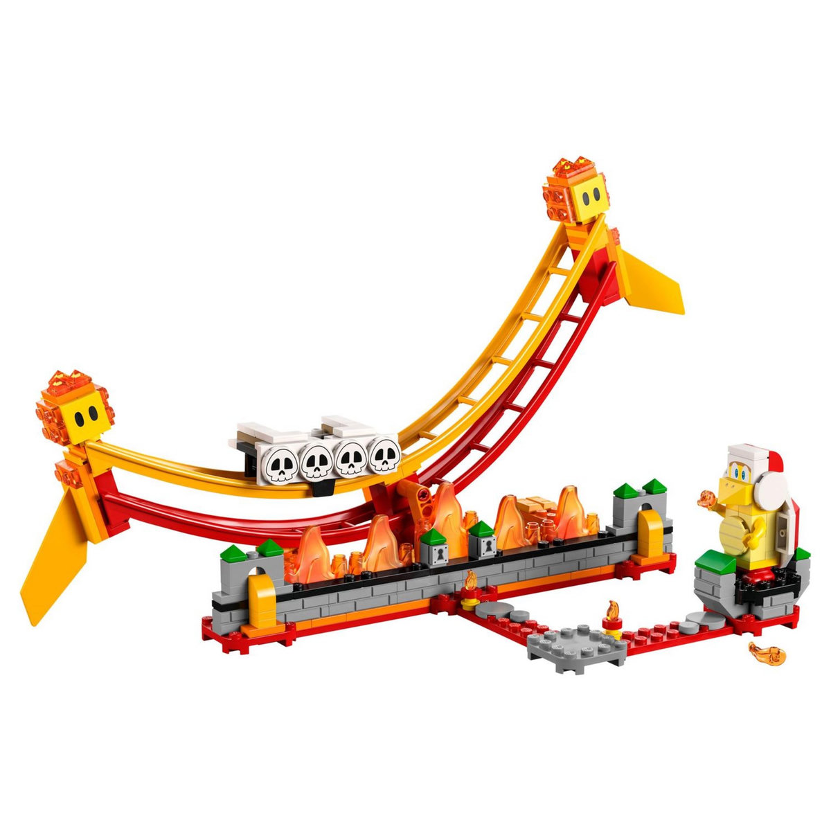 LEGO Super Mario 10586 Ensemble d'extension Le manège de la vague de lave, avec Figurines Frère Pyro et Bulle de Lave, Jouet à Combiner avec Pack de Démarrage