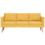 Voir la diapositive 4 : VIDAXL Ensemble de canape 2 pcs tissu jaune